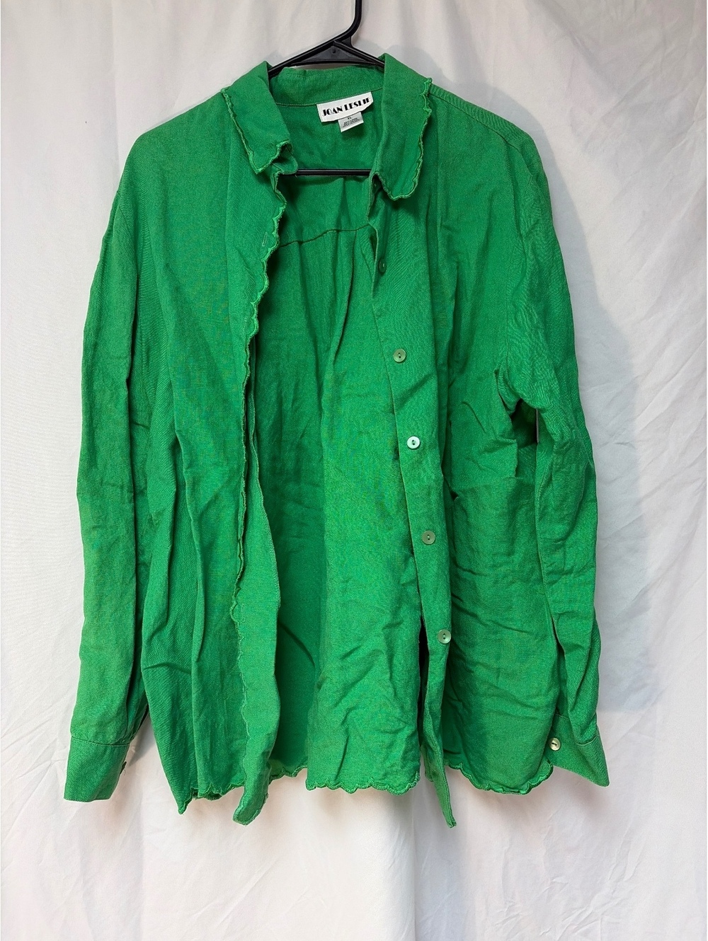 Joan Leslie Green Button-Up Shirt XL
